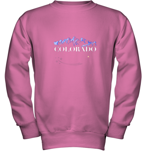 z7kt colorado rocky mountain shirt baseball player design youth sweatshirt 47 front safety pink