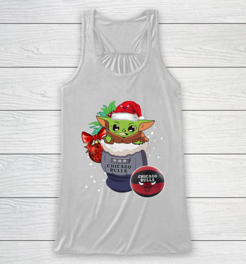 Chicago Bulls Christmas Baby Yoda Star Wars Funny Happy NBA Racerback Tank 2