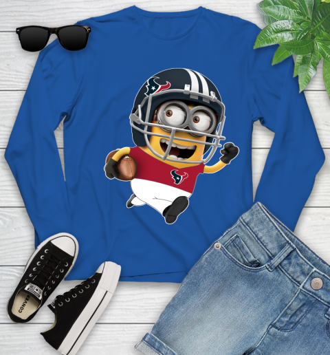 NFL Houston Texans Minions Disney Football Sports Youth Long Sleeve 9
