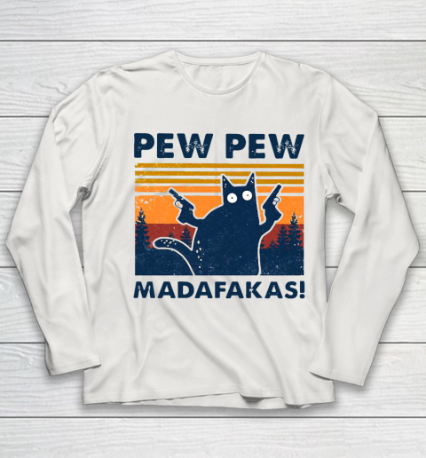 Cat Pew Pew Madafakas Vintage Youth Long Sleeve 8