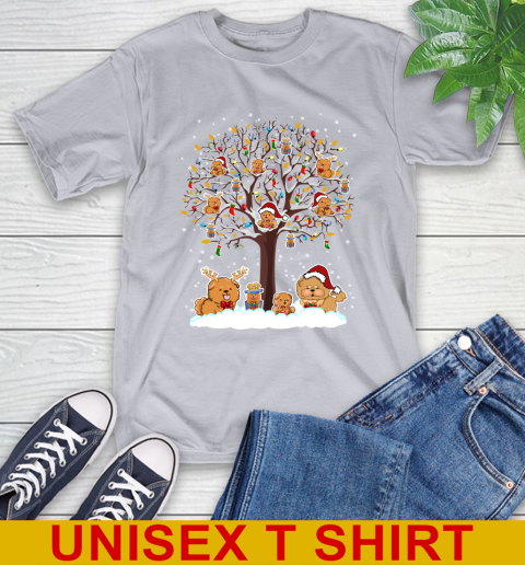 Chow Chow dog pet lover light christmas tree shirt 5