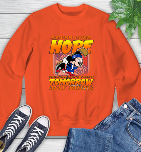 New York Rangers NHL Hockey ootball Mickey Disney Never Lose Hope Sweatshirt - Image 4