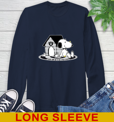 NFL Football Oakland Raiders Snoopy The Peanuts Movie Shirt Long Sleeve T-Shirt 4