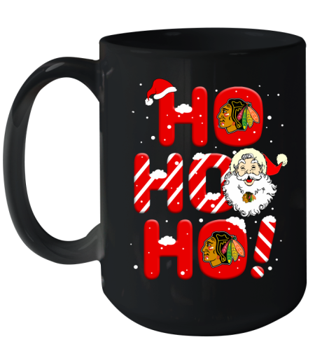Chicago Blackhawks NHL Hockey Ho Ho Ho Santa Claus Merry Christmas Shirt Ceramic Mug 15oz