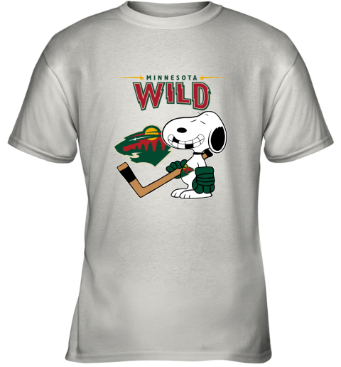 Minnesota Wild Ice Hockey Broken Teeth Snoopy NHL Youth T-Shirt
