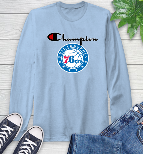 NBA Basketball Philadelphia 76ers Champion Shirt Long Sleeve T-Shirt 6