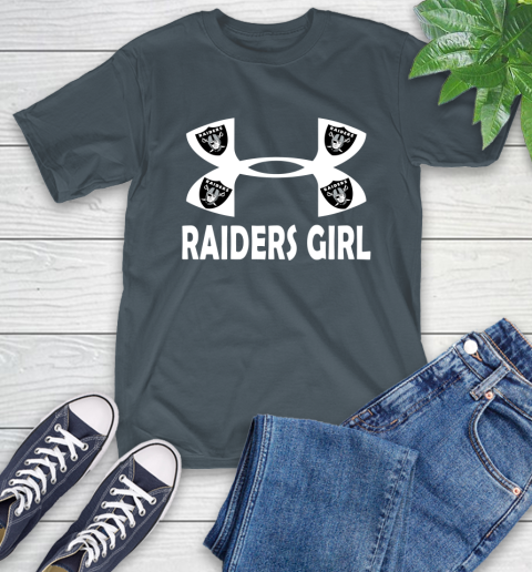 NFL Oakland Raiders Girl Under Armour Football Sports T-Shirt 10