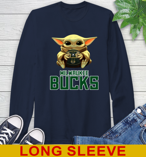 NBA Basketball Milwaukee Bucks Star Wars Baby Yoda Shirt 61