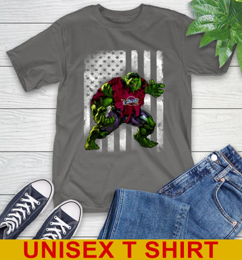 Cleveland Cavaliers Hulk Marvel Avengers NBA Basketball American Flag T-Shirt 10