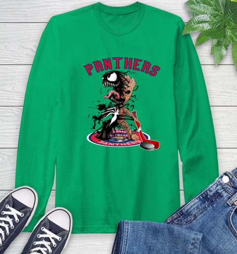 NHL Florida Panthers Hockey Venom Groot Guardians Of The Galaxy Long Sleeve T-Shirt 7