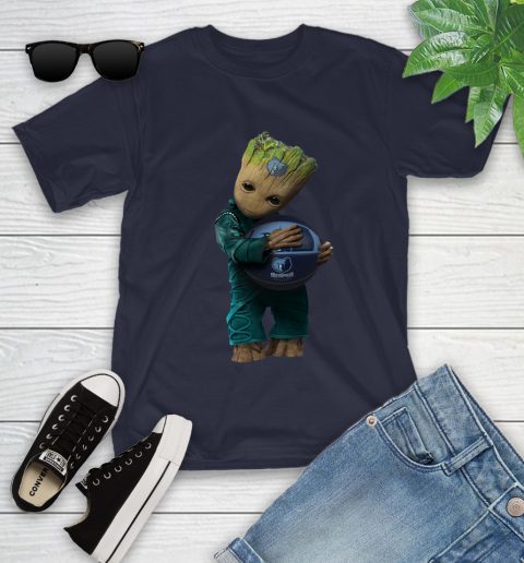 NBA Groot Guardians Of The Galaxy Basketball Sports Memphis Grizzlies Youth T-Shirt 3