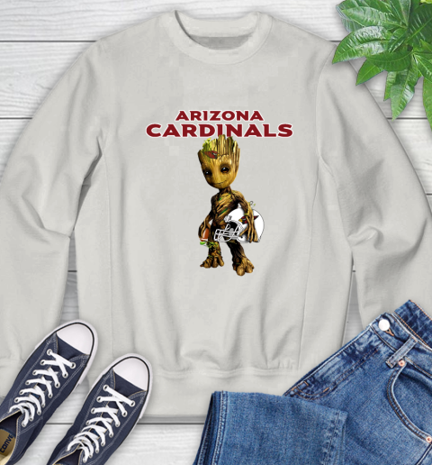 Arizona Cardinals NFL Football Groot Marvel Guardians Of The Galaxy Sweatshirt 12