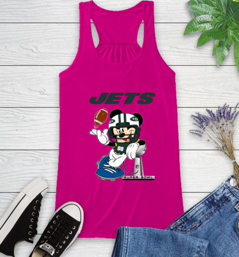 NFL New York Jets Mickey Mouse Disney Super Bowl Football T Shirt Racerback Tank 8