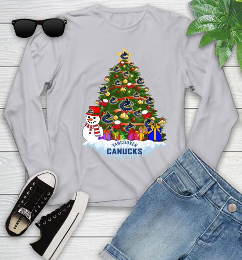 Vancouver Canucks Merry Christmas NHL Hockey Sports Youth Long Sleeve 6 Vancouver Canucks Merry Christmas NHL Hockey Sports Youth Long Sleeve - Image 6