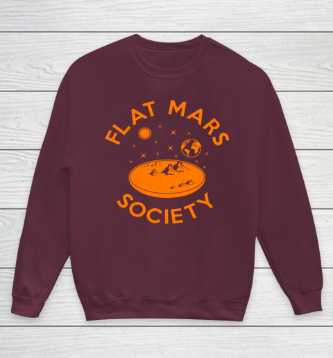 Flat Mars Society Shirt Youth Sweatshirt 4