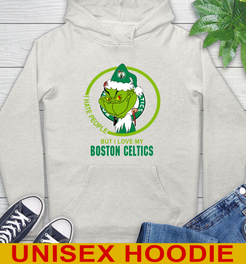 Boston Celtics NBA Christmas Grinch I Hate People But I Love My Favorite Basketball Team Hoodie 12
