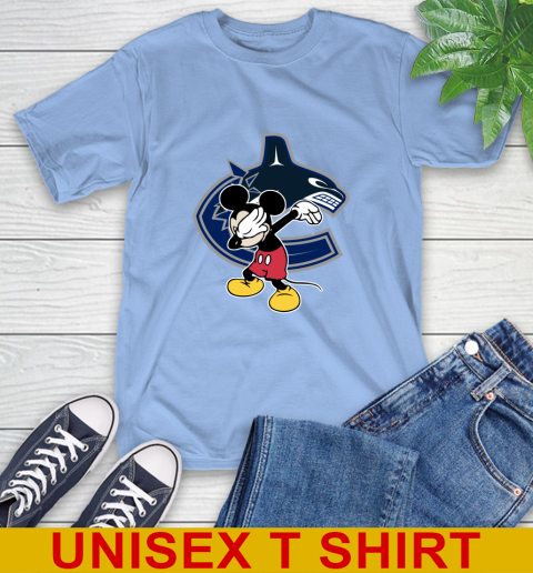 Vancouver Canucks NHL Hockey Dabbing Mickey Disney Sports T-Shirt 11