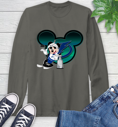 NHL Tampa Bay Lightning Stanley Cup Mickey Mouse Disney Hockey T Shirt Long Sleeve T-Shirt 8