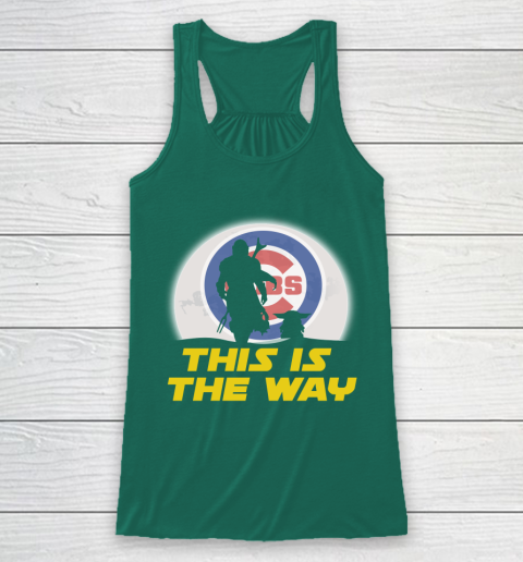 Chicago Cubs MLB Baseball Star Wars Yoda And Mandalorian This Is The Way Racerback Tank 5
