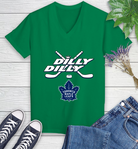 NHL Toronto Maple Leafs Dilly Dilly Hockey Sports Women's V-Neck T-Shirt 5