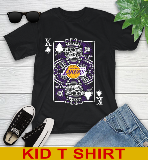 Los Angeles Lakers NBA Basketball The King Of Spades Death Cards Shirt Youth T-Shirt