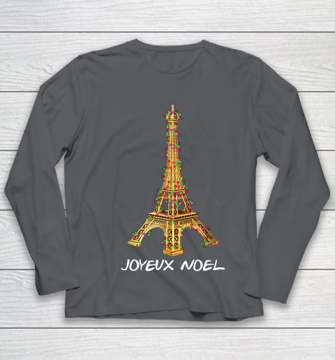 Joyeux Noel French Merry Christmas Eiffel Tower Youth Long Sleeve 6