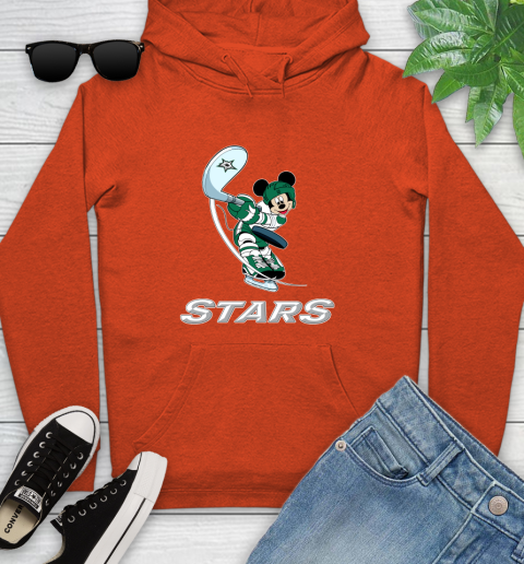 NHL Hockey Dallas Stars Cheerful Mickey Mouse Shirt Youth Hoodie 5