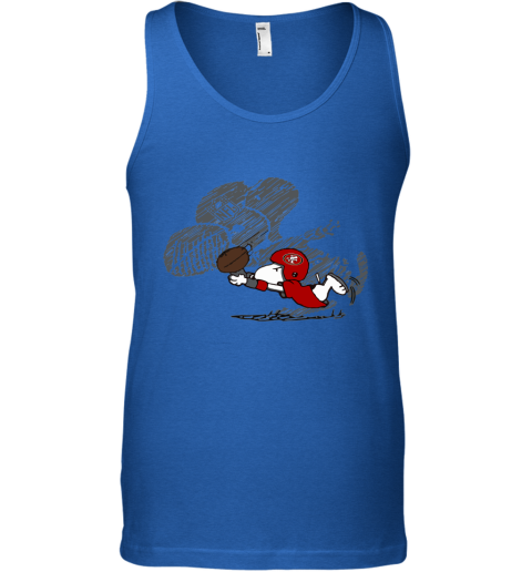 San Fracisco 49ers Snoopy Plays The Football Game Tank Top