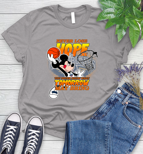 New Orleans Pelicans NBA Basketball Mickey Disney Never Lose Hope Women's T-Shirt 6 New Orleans Pelicans NBA Basketball Mickey Disney Never Lose Hope Women's T-Shirt - Image 6