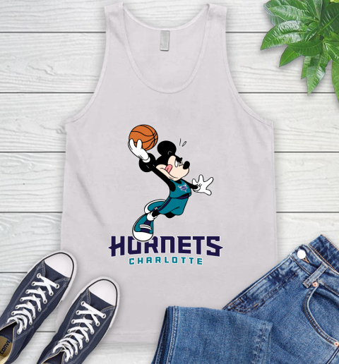 NBA Basketball Charlotte Hornets Cheerful Mickey Mouse Shirt Tank Top 3 NBA Basketball Charlotte Hornets Cheerful Mickey Mouse Shirt Tank Top - Image 3