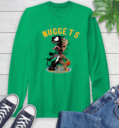 NBA Denver Nuggets Basketball Venom Groot Guardians Of The Galaxy Long Sleeve T-Shirt 7