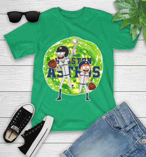 MLB Houston Astros Rick And Morty Baseball Sports Youth T-Shirt 6