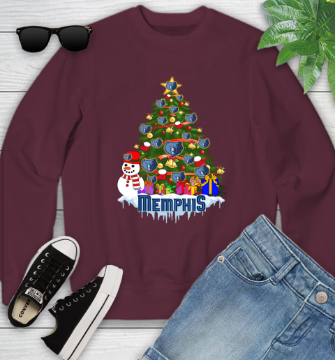 Memphis Grizzlies Merry Christmas NBA Basketball Sports Youth Sweatshirt 5
