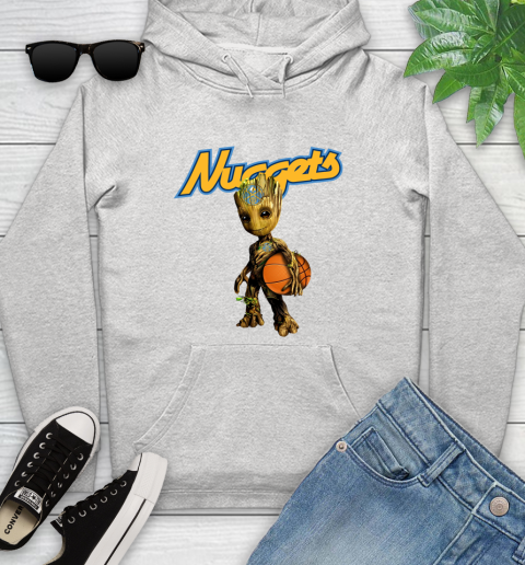 Denver Nuggets NBA Basketball Groot Marvel Guardians Of The Galaxy Youth Hoodie