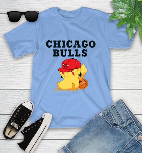 NBA Pikachu Basketball Sports Chicago Bulls Youth T-Shirt 11