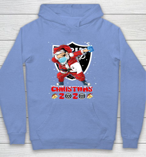 Oakland Raiders Funny Santa Claus Dabbing Christmas 2020 NFL Hoodie 8