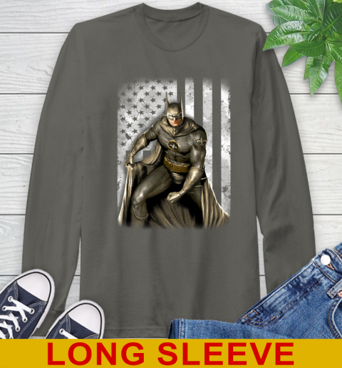 New Orleans Saints NFL Football Batman DC American Flag Shirt Long Sleeve T-Shirt 10