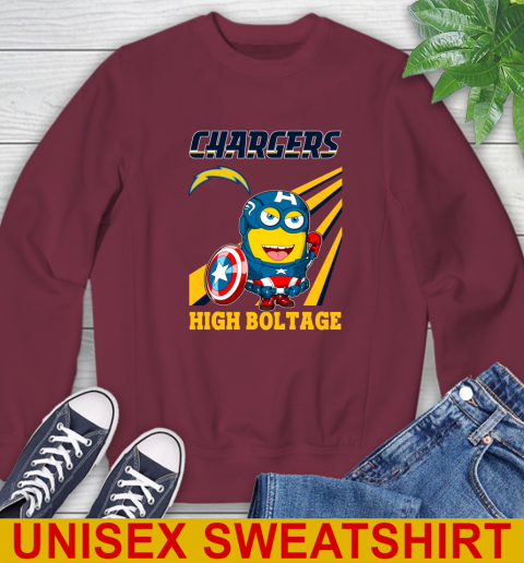 NFL Football Los Angeles Chargers Captain America Marvel Avengers Minion Shirt Sweatshirt 6