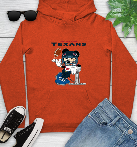 NFL Houston Texans Mickey Mouse Disney Super Bowl Football T Shirt Youth Hoodie 5