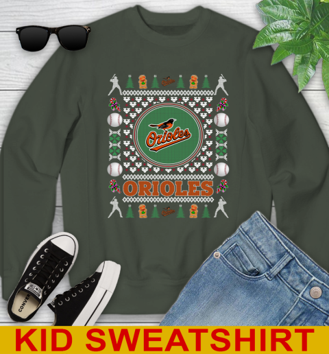 Baltimore Orioles Merry Christmas MLB Baseball Loyal Fan Youth Sweatshirt 8