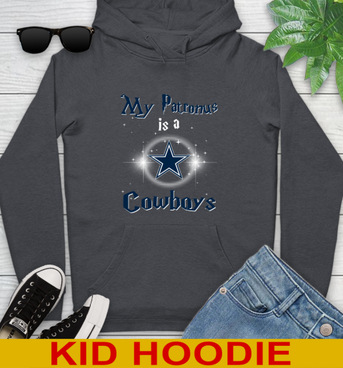 NFL Football Harry Potter My Patronus Is A Dallas Cowboys Youth Hoodie 9