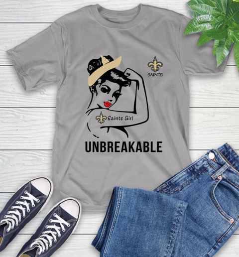 NFL New Orleans Saints Girl Unbreakable Football Sports T-Shirt 4