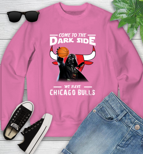 NBA Come To The Dark Side We Have Chicago Bulls Star Wars Darth Vader Basketball Youth Sweatshirt 6