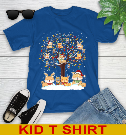 Shiba inu dog pet lover light christmas tree shirt 106