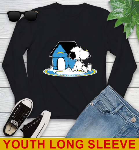 NFL Football Los Angeles Chargers Snoopy The Peanuts Movie Shirt Youth Long Sleeve 2