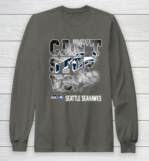NFL Seattle Seahawks Can't Stop Vs Long Sleeve T-Shirt 5