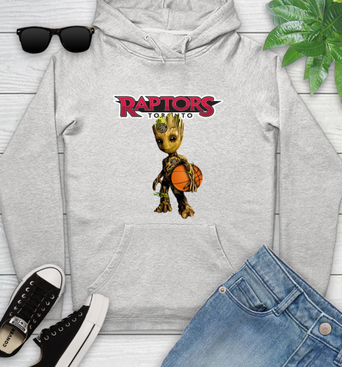 Toronto Raptors NBA Basketball Groot Marvel Guardians Of The Galaxy Youth Hoodie