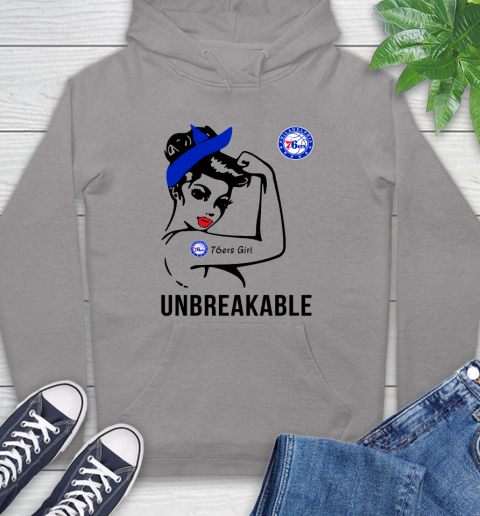 NBA Philadelphia 76ers Girl Unbreakable Basketball Sports Hoodie 4