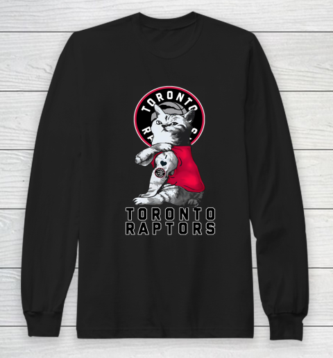 NBA Basketball My Cat Loves Toronto Raptors Long Sleeve T-Shirt