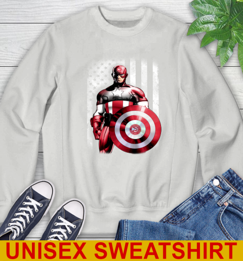 Atlanta Hawks NBA Basketball Captain America Marvel Avengers American Flag Shirt Sweatshirt 5